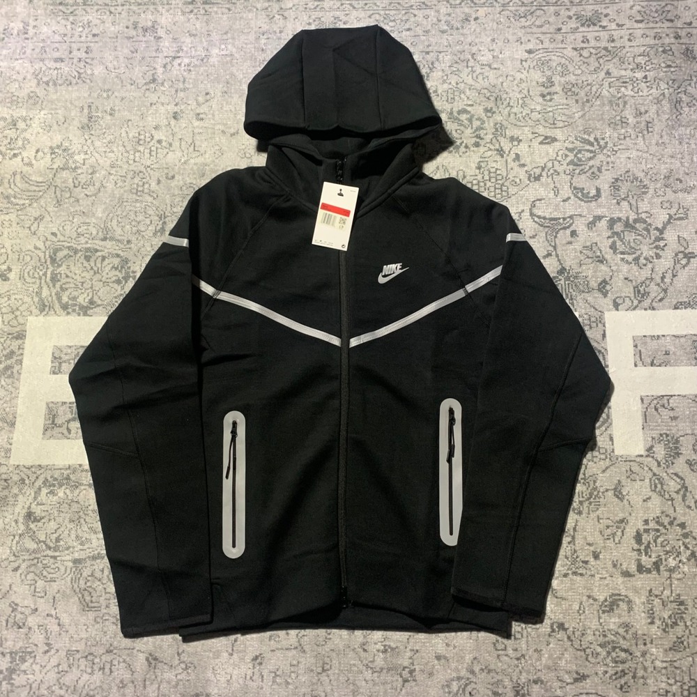 Nike Sportswear Tech Fleece Full-Zip Hoodie Mens Large Black FZ0754-010 NEW
